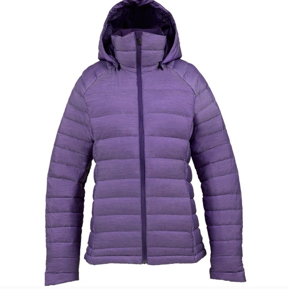 Burton Purple Puffer Jacket High Collar Cropped